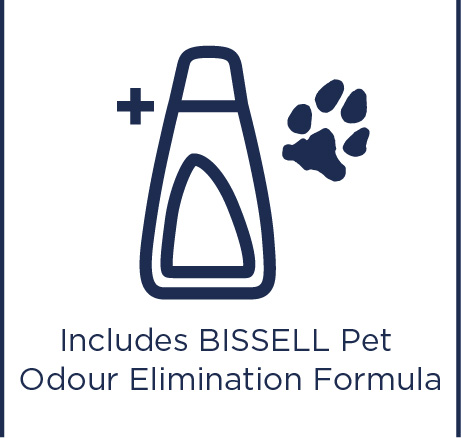 Inclusief BISSELL-formule voor het verwijderen van huisdierenluchtjes